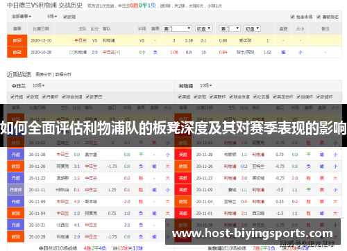 如何全面评估利物浦队的板凳深度及其对赛季表现的影响